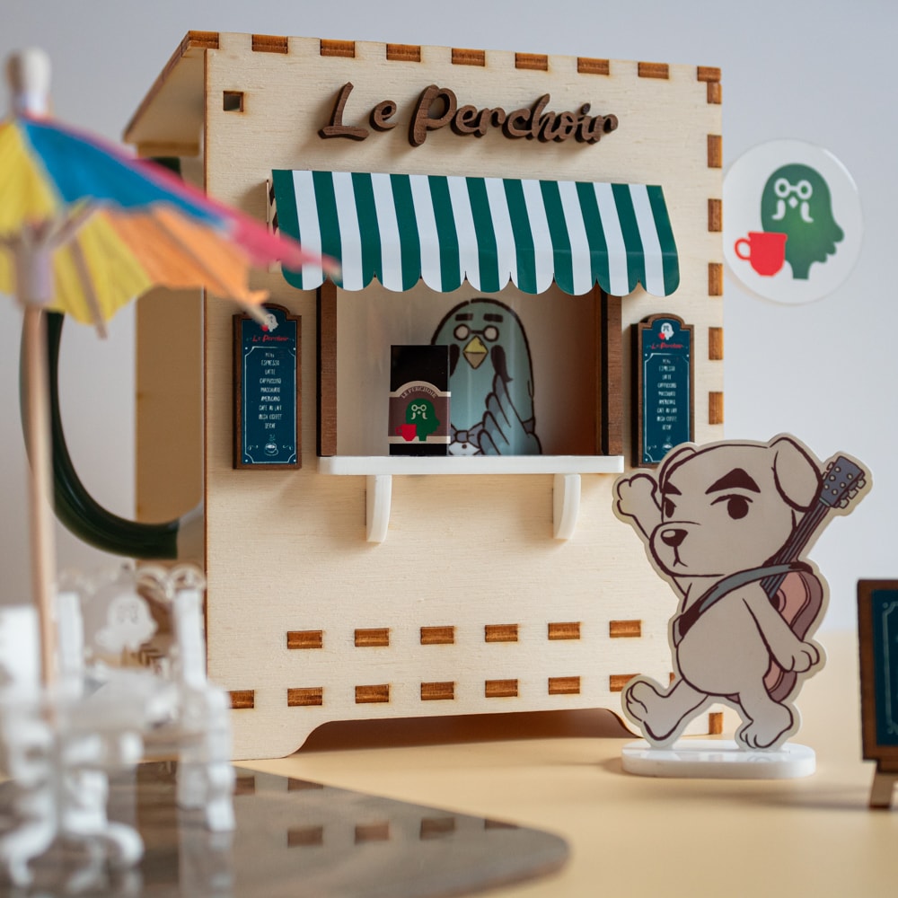 Maquer du Perchoir d'Animal Crossing, vue rapprochée